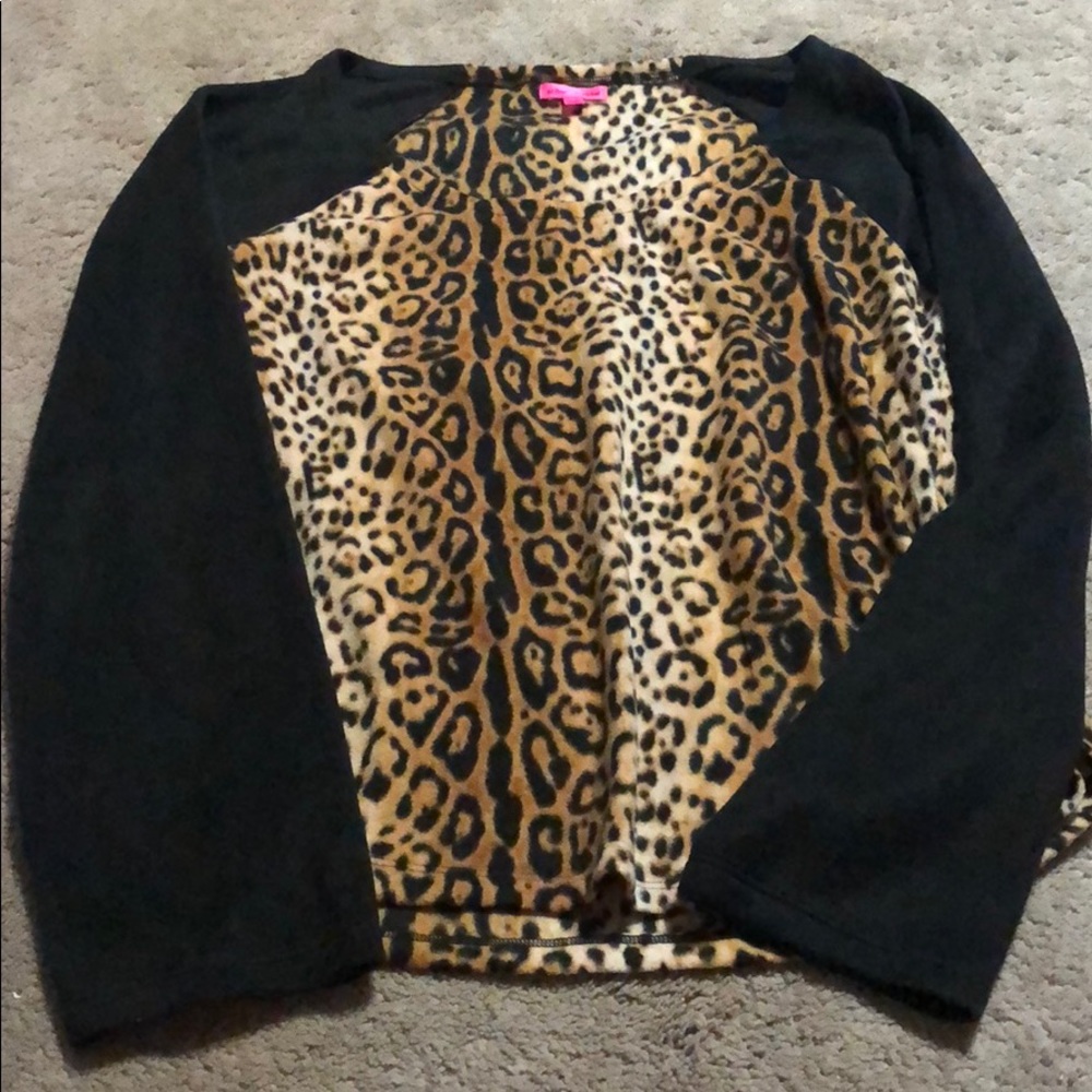 Betsey Johnson leopard flannel top